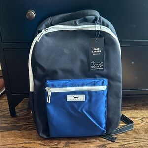 Scout Pack Leader Backpack in Black and Blue with White Trim